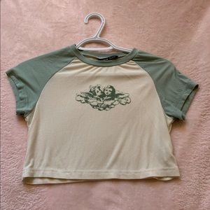 sage green angel top